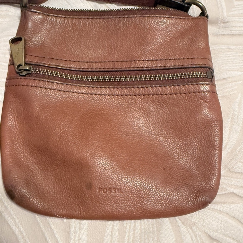 Fossil Voyager Leather small Crossbody Bag